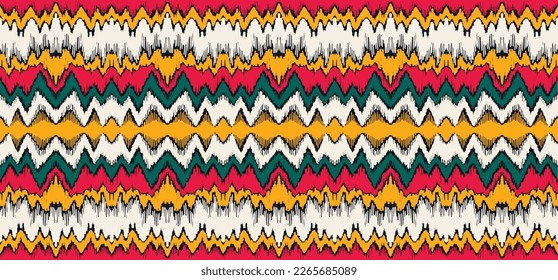 Vector nordic ornament. winter scandinavian seamless pattern, border design for fashion fabric, knit, textile, cross embroidery. Norwegian background with red and blue colors