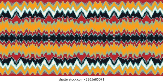 Vector nordic ornament. winter scandinavian seamless pattern, border design for fashion fabric, knit, textile, cross embroidery. Norwegian background with red and blue colors