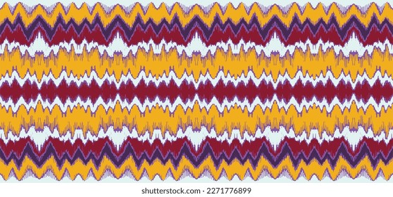 Vector nordic ornament. winter scandinavian seamless pattern, border design for fashion fabric, knit, textile, cross embroidery. Norwegian background with red and blue colors