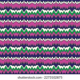 Vector nordic ornament. winter scandinavian seamless pattern, border design for fashion fabric, knit, textile, cross embroidery. Norwegian background with red and blue colors