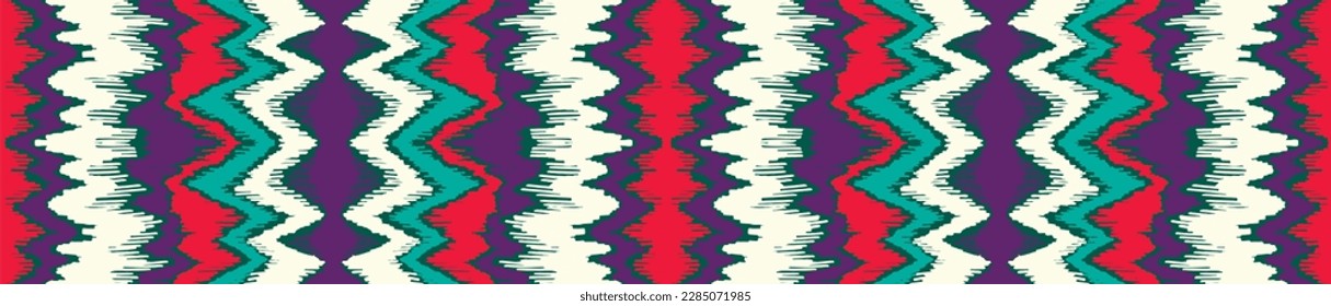 Vector nordic ornament. winter scandinavian seamless pattern, border design for fashion fabric, knit, textile, cross embroidery. Norwegian background with red and blue colors