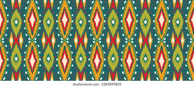 Vector nordic ornament. winter scandinavian seamless pattern, border design for fashion fabric, knit, textile, cross embroidery. Norwegian background with red and blue colors