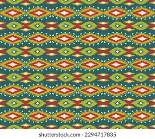 Vector nordic ornament. winter scandinavian seamless pattern, border design for fashion fabric, knit, textile, cross embroidery. Norwegian background with red and blue colors