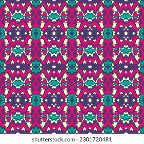 Ornamento vectorial nórdico. patrón inmaculado de invierno, diseño de borde para tela de moda, de punto, textil, bordado cruzado. Fondo noruego con colores rojo y azul
