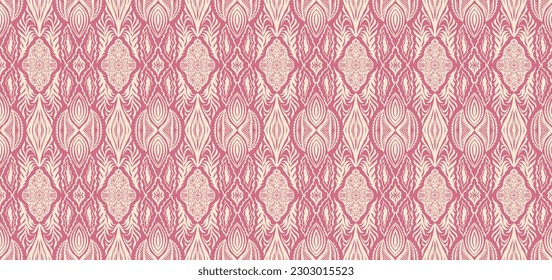 Vector nordic ornament. winter scandinavian seamless pattern, border design for fashion fabric, knit, textile, cross embroidery. Norwegian background with red and blue colors