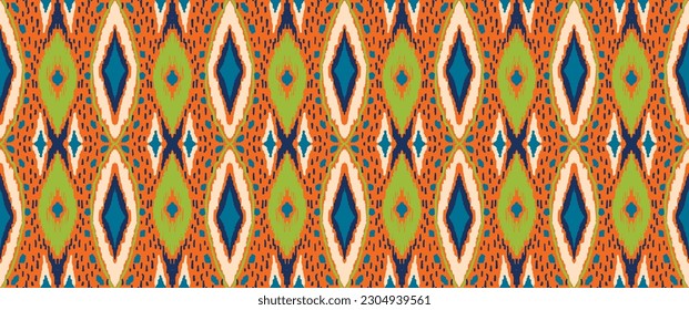 Vector nordic ornament. winter scandinavian seamless pattern, border design for fashion fabric, knit, textile, cross embroidery. Norwegian background with red and blue colors