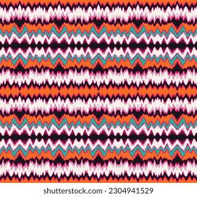 Vector nordic ornament. winter scandinavian seamless pattern, border design for fashion fabric, knit, textile, cross embroidery. Norwegian background with red and blue colors