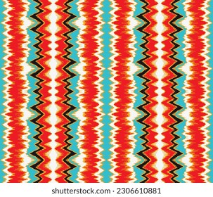 Vector nordic ornament. winter scandinavian seamless pattern, border design for fashion fabric, knit, textile, cross embroidery. Norwegian background with red and blue colors