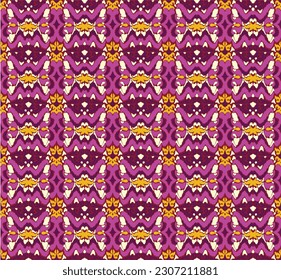Vector nordic ornament. winter scandinavian seamless pattern, border design for fashion fabric, knit, textile, cross embroidery. Norwegian background with red and blue colors