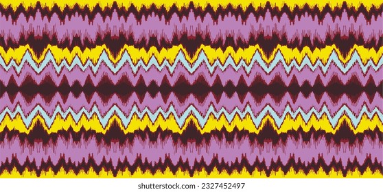 Vector nordic ornament. winter scandinavian seamless pattern, border design for fashion fabric, knit, textile, cross embroidery. Norwegian background with red and blue colors