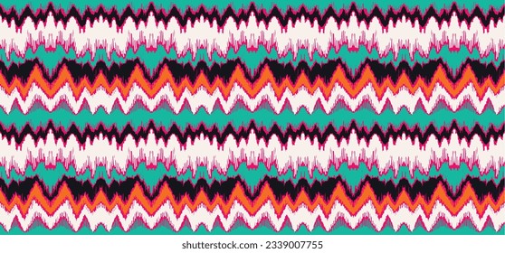 Vector nordic ornament. winter scandinavian seamless pattern, border design for fashion fabric, knit, textile, cross embroidery. Norwegian background with red and blue colors
