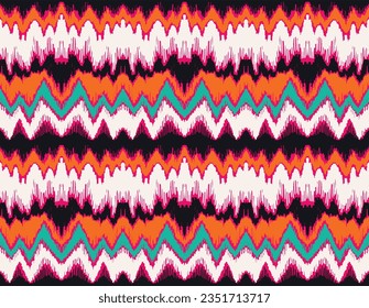 Vector nordic ornament. winter scandinavian seamless pattern, border design for fashion fabric, knit, textile, cross embroidery. Norwegian background with red and blue colors