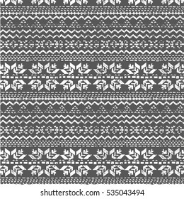 Vector nordic ornament. winter scandinavian seamless pattern