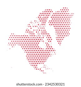 Vector North America Dotted Map Illustration, can be used for business designs, presentation designs or any suitable designs.