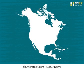 Vector of North America map on dark background.