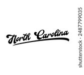 Vector North Carolina typography design for tshirt hoodie baseball cap jacket and other uses vector
