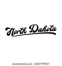 Vector North Dakota typography design for tshirt hoodie baseball cap jacket and other uses vector	