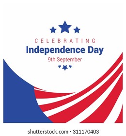 Vector North korea Independence Day 9 September Celebration Card. Illustration