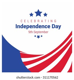 Vector North korea Independence Day 9 September Celebration Card. Illustration