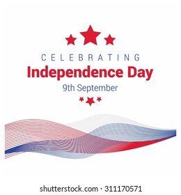 Vector North korea Independence Day 9. September Celebration Card. abstrakte Linien, Hintergrund.Illustration