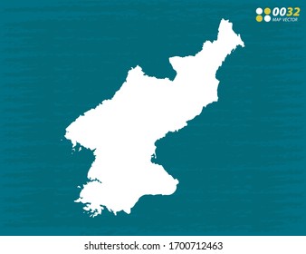 Vector of North Korea map on dark background.