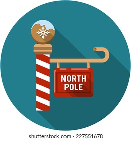 Vector North Pole Sign