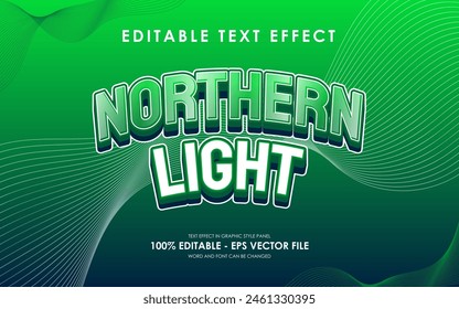 Vector Northern Light 3D Text Effect