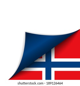 Vector - Norway Country Flag Turning Page