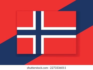 Vector Norway Flag. Country flag design. Flat vector flag.
