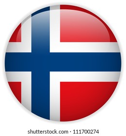 Vector - Norway Flag Glossy Button