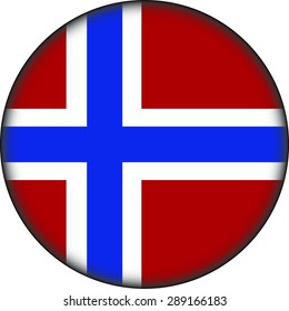 Vector - Norway Flag Glossy Button
