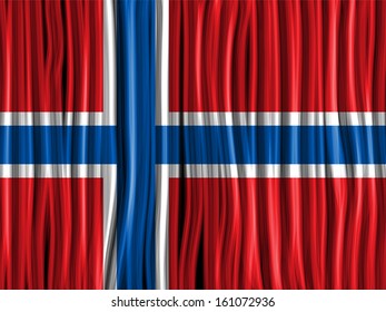 Vector - Norway Flag Wave Fabric Texture Background