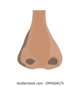 vector nose with different shades. ready to use nose art for various purposes.nose vector with highlights and shadows.isolated nose for infographics.