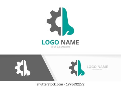 Vektornase und Logo-Kombination. ENT Klinik, otolaryngology logotype Design-Vorlage.