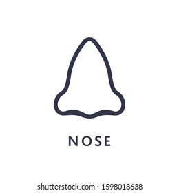 Vector Nose icon on white background. Health concept