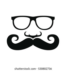 Vector Nose Mustache and Glasses Icon