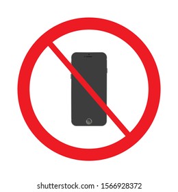 Vector not allowed sign on white background with red circle.  Illustration may use in cafe, restaurant etc
