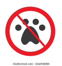 Vector not allowed sign on white background with red circle.  Illustration may use in cafe, restaurant etc