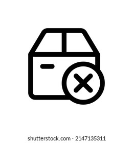 Vector Not Delivered Icon Outline Black