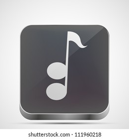 Vector note app icon with gray bubble speech. Eps 10