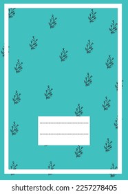vector note book cover design and background in sky color. eps