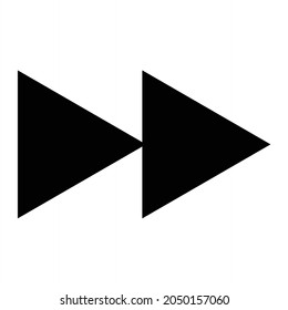 Diseño de iconos de glifo hacia delante de nota de vector
