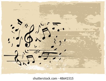 vector note grunge card