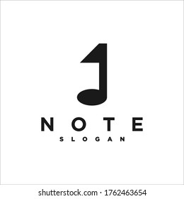 Vector - icono Nota. Logo de la nota musical. Símbolo de nota aislado en fondo blanco. Nota imagen. Ilustración del vector	
