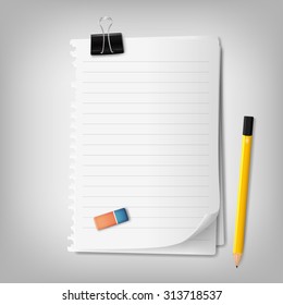 Vector Note Paper Stock Vector (Royalty Free) 313718537 | Shutterstock