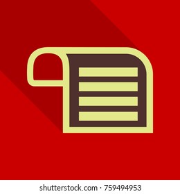 Vector Note Paper in flat style with shadow