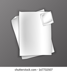 Vector note papers 