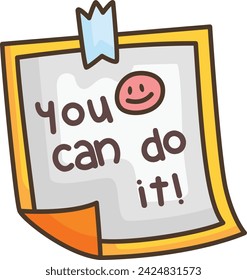 a vector of a note that says you can do it