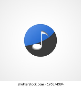 Vector note web icon on white background