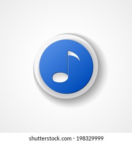 Vector note web icon on white background